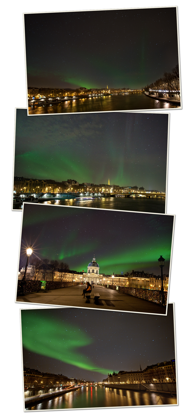 Photographier des aurores boréales à Paris