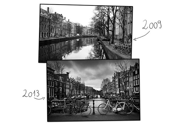 Voyage à Amsterdam 2009 Vs. 2013