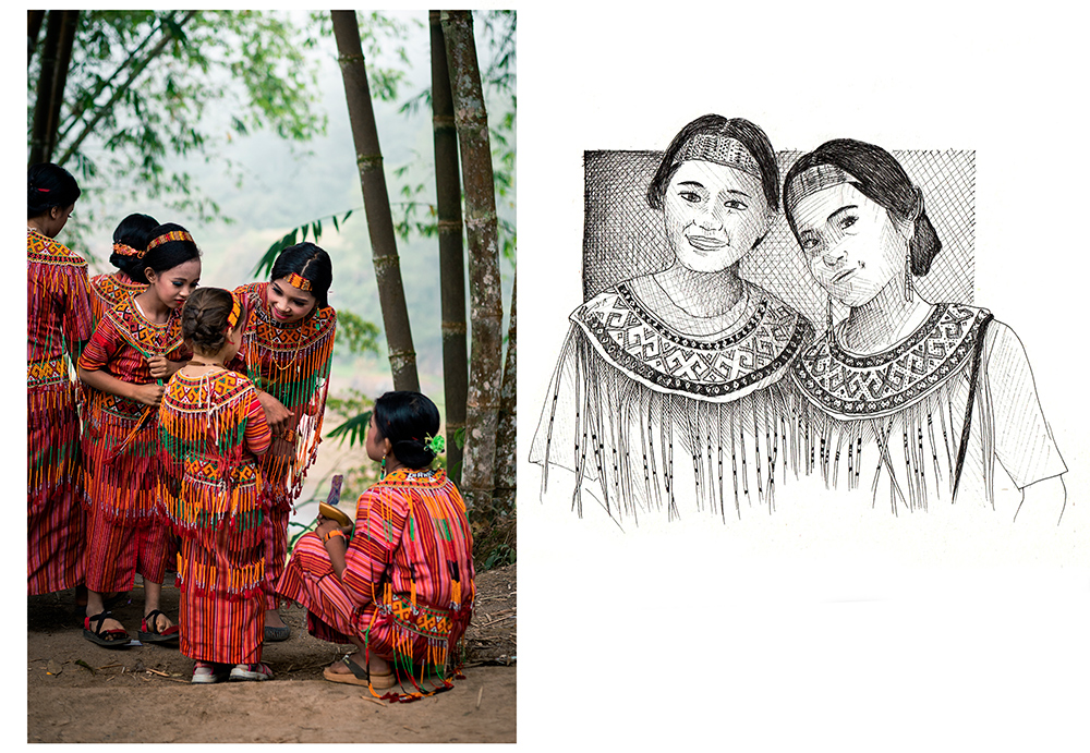 enfants en costume traditionnel pendant un mariage toraja