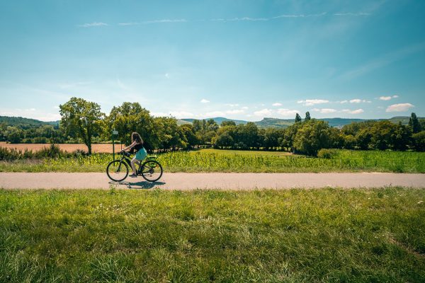 Vélo sur la voie verte de Charnay
