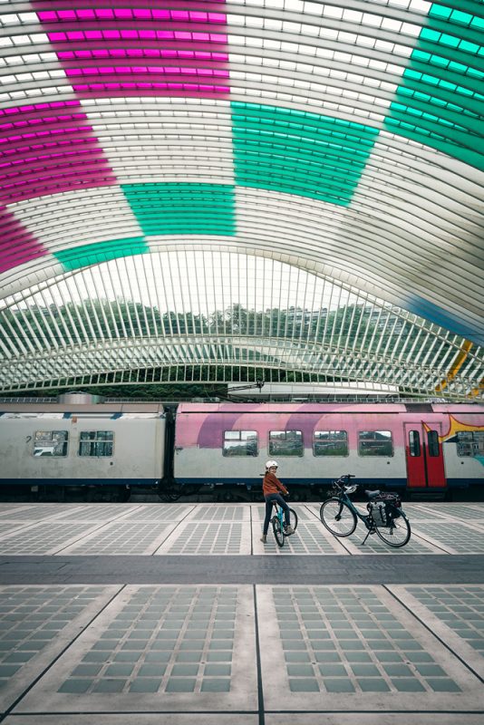 gare de Liège avec les vélo